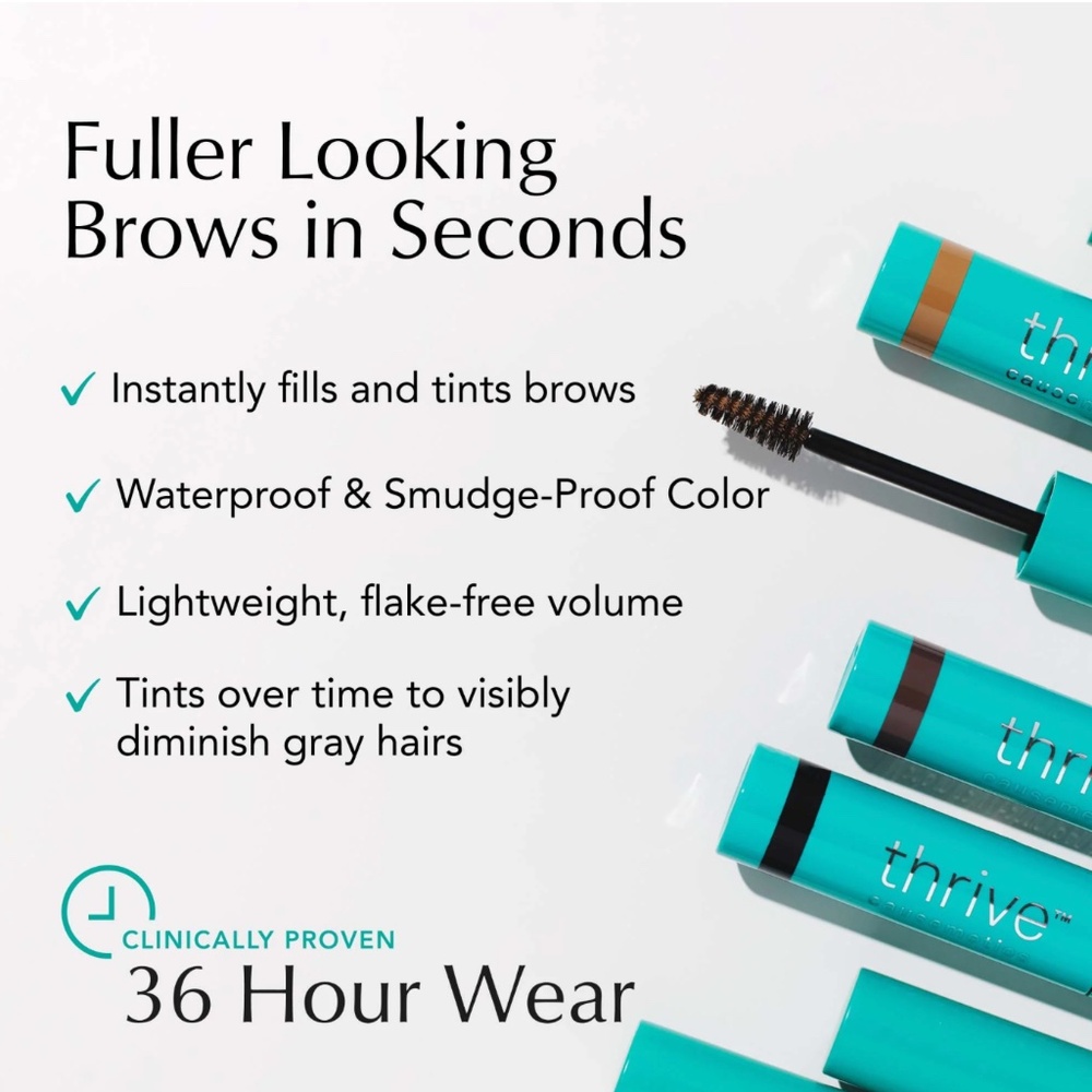 Thrive Causemetics Instant Brow Fix Semi-Permanent Eyebrow Gel in Cool Brown - Picture 5 of 5